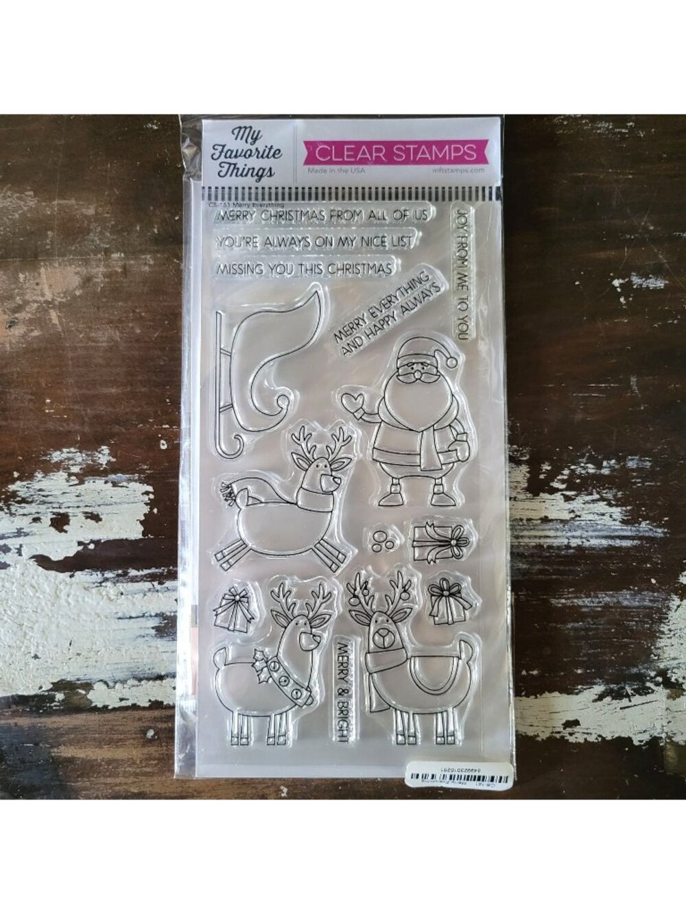 My Favorite Things Merry Everything Clear Stamp Set and Die Set Christmas Crafts